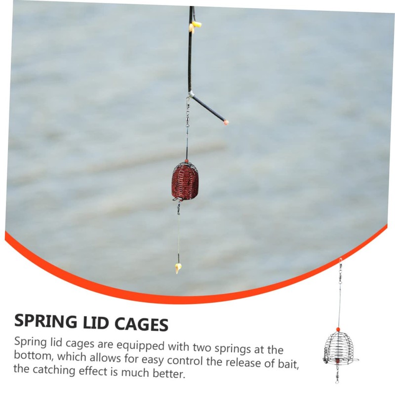 BESPORTBLE 4pcs Stainless Steel Fishing Bait Cage Durable Fish Trap
