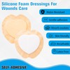 10 Pack Silicone Foam Dressing with Border, 2x2 Inch Bandage