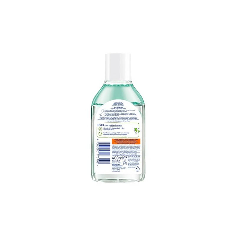 NIVEA Derma Skin Clear Agua Micelar Anti-imperfecciones 400ml