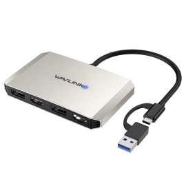 Wavlink DisplayLink Dual 4K@60Hz USB 3.0/USB C to DisplayPort and HDMI Adapter