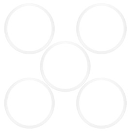 5pcs Silicone Sealing Ring, Clear Pressure Cooker Sealing Ring Clear Universal Stainless Steel Pressure Cooker Gaskets Silicone O Ring Replacement (20cm)