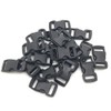 Kingsie 30pcs Black Plastic 10mm Side Release Buckles for Lanyard