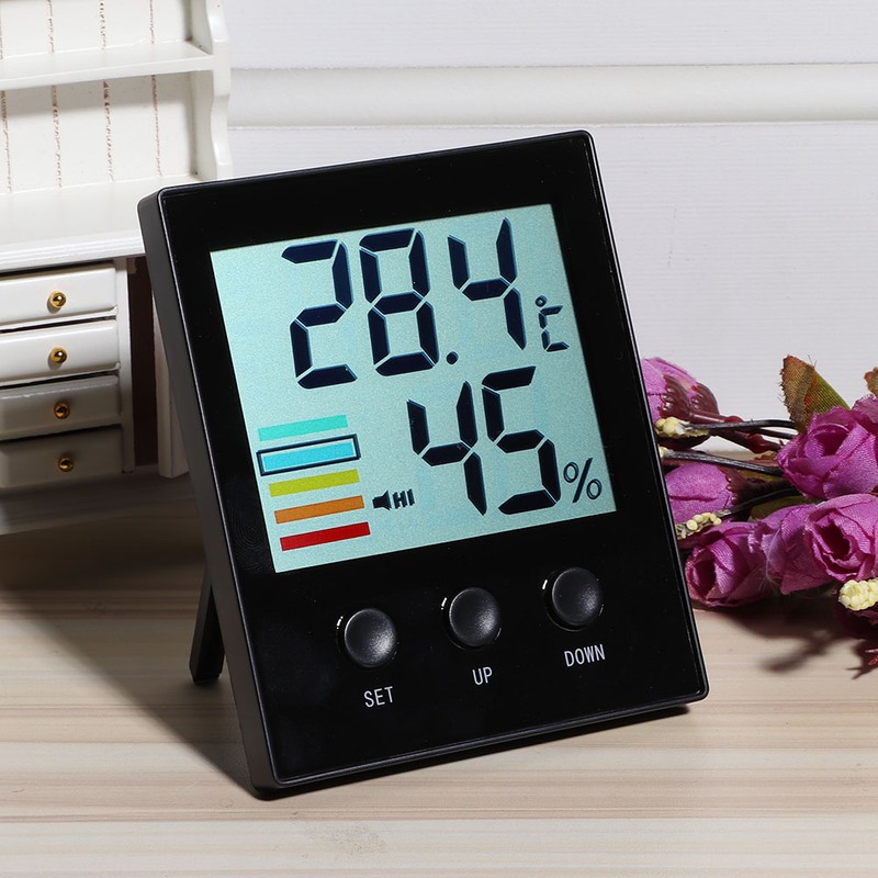 Digital Indoor Thermometer Hygrometer Temperature Humidity Gauge with High Low