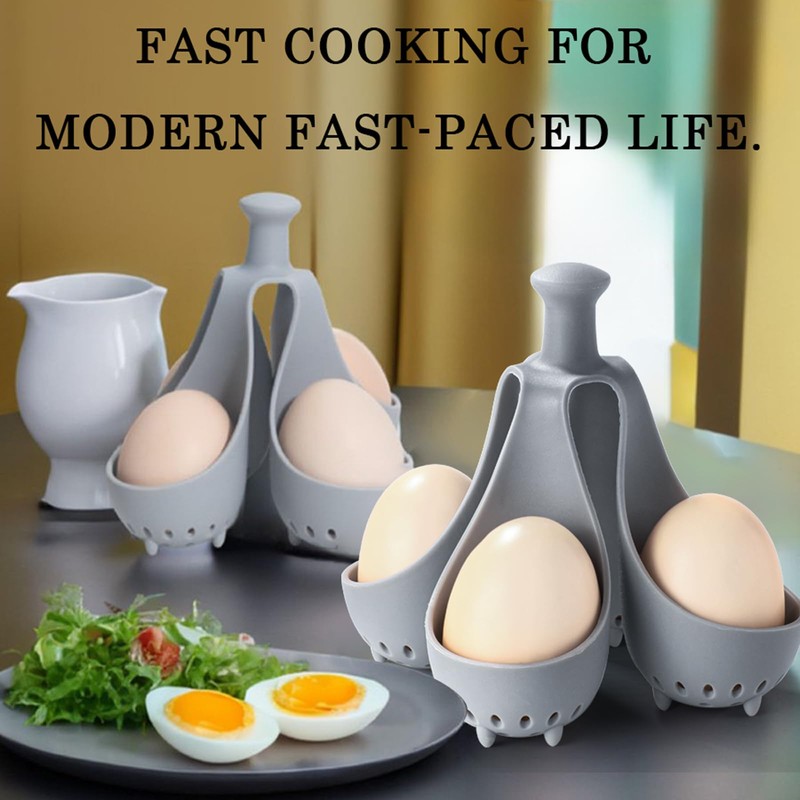 Silicone Egg Boiler Rack for Making Soft or Hard Boiled
