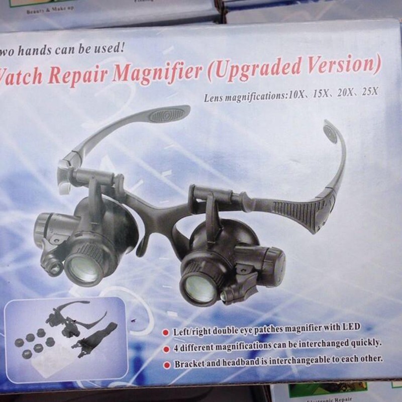 Magnifying Glasses with Light LED Illuminated Eye Loupe Headband Magnifier