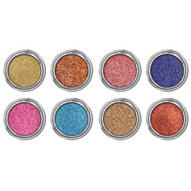 Concrete Minerals Natural Glitter Eyeshadow, Iridescent Shine and High Pigmentation, Longer-Lasting With No Creasing, 100% Vegan and Cruelty Free, Handmade in USA, 2.4 Grams Loose Mineral Powder (Glitter Sample Bundle)