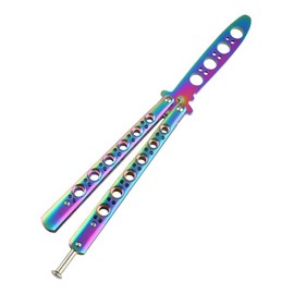 Andux Zone Training Tool Flip Player Stainless Steel Holes with small Screwdriver CS/HDD24 (Rainbow)