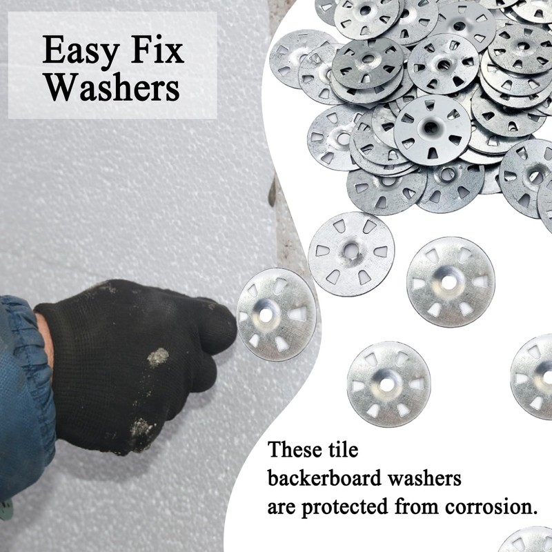 35mm Stainless Steel Washers, Easy Fix Washers, Tile Backer Board