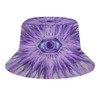 JopaJre Purple Psychedelic Trippy Eye Bucket Hat for Women Men Sun Cap Fisherman Hat Packable Beach Caps Travel Outdoor