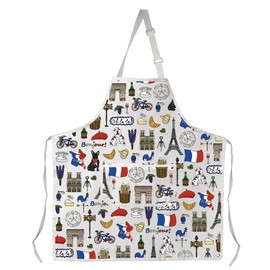 VAMSII French Souvenir Paris Landmarks Apron France Vacation Travel Gift France Lover Gift Paris Trip Gift French Theme Gift (FranceApron)