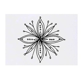 'Abstract Flower' Temporary Tattoo - Water Resistant, Skin-Safe, Non-Toxic Transfer (TO00052190)