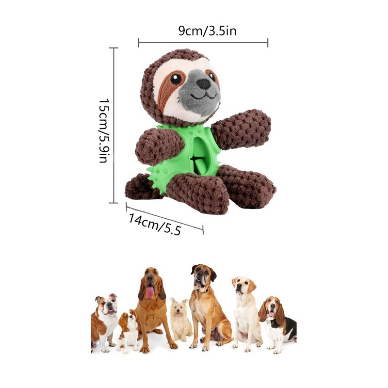 Plush Dog Toys Interactive Dog Puzzle Toys Cute Sloth Teething