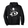 Cute Rocketship Surfing Astronaut in Outer Space for Kids Pullover