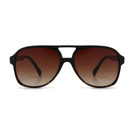 RUNHUIS Vintage Men's Polarised Sunglasses Women's Retro Oval 70s Oversized Classic Aviator Sunglasses UV400 Protection, Black-leopard/tea