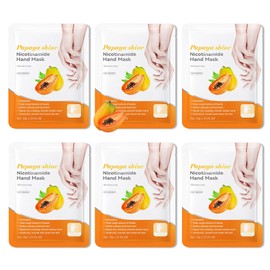 WENJLYJ 6 Pairs Hand Mask for Dry Cracked Hands,Nourishing Moisturizing Gloves,Hands Moisturizer for Deep Moisturizing,Silky Smooth Moisturizing Gloves,Hand Care Mask Set(M)