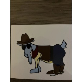 GOAT USA Cowboy Goat Sticker. Single Sticker. Brand New.