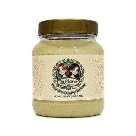 La Clara Perla Smooth Cream of Halva ( HALWA ) with Pistachio chunks Spread 26.4 Ounce (750g)
