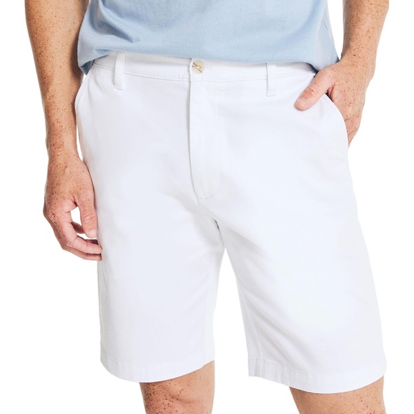 Nautica Men's 10-inch Deck Shorts, White, 40