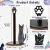Black Cat Paper Towel Holder - Wooden Paw Kitten Decorative