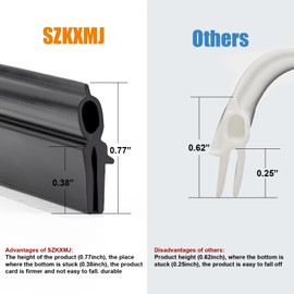 SZKXMJ Rv Roof Vent Seal Vinyl Seal Rv Sealfor Ventline, Hengs and Camco Roof Vents (59INCH, Black)