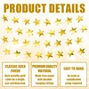 105 Feet Gold Star Garland, 8 Strands Glitter Stars Hanging