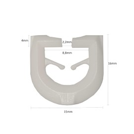 Raum² 100 T-gliders curtain hooks for T-rails, colour: white or black (100, white)