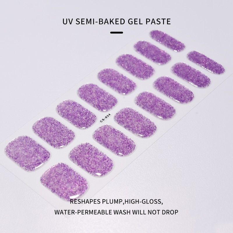 Semi-Cured Gel Nail Strips for DIY Manicure – 14/16 Full-Cover