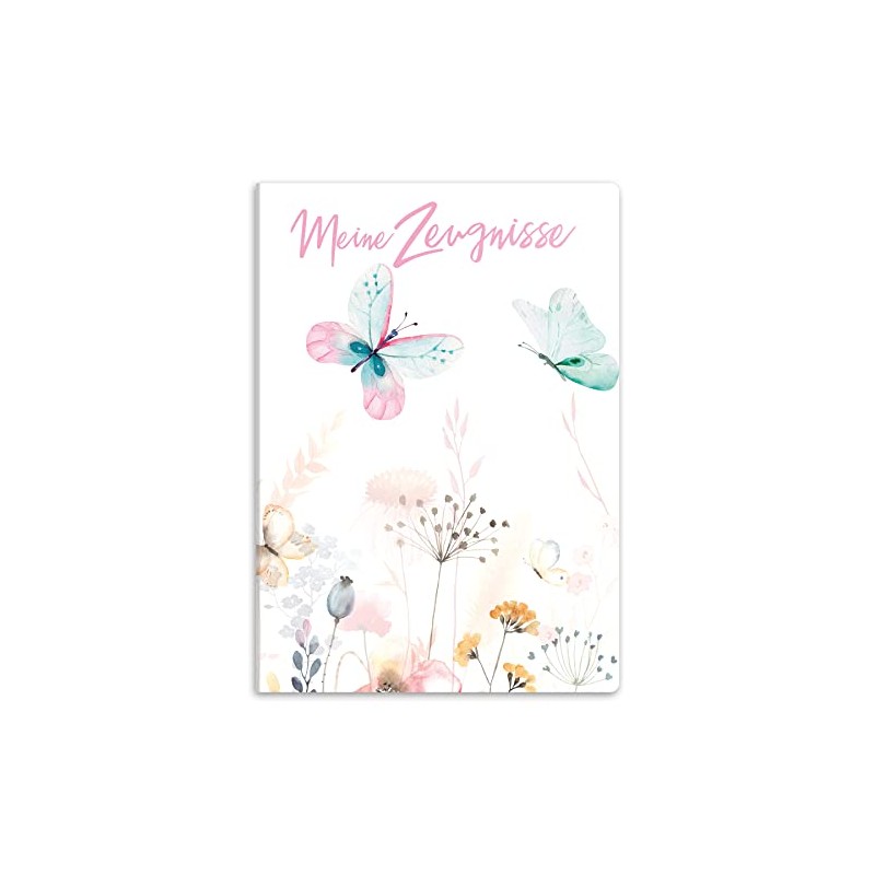 itenga Certificate Folder A4 Plastic Display Book Butterfly Motif