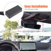 MXtech-23 Black ABS Interior Rearview Mirror Base Storage Box For