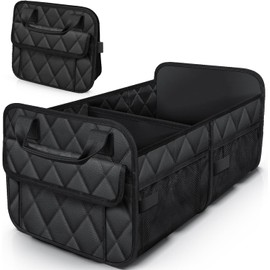 Organizador para Maletero de Auto, Caja de Almacenamiento Portátil Plegable para Coche,Cuenta con Dos Compartimentos, Es Impermeable y de Gran Capacidad,Apto para SUV, Sedanes y Camionetas
