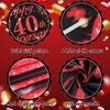 Rumia 40th Anniversary Decorations Red Black Happy Banner Ruby Wedding