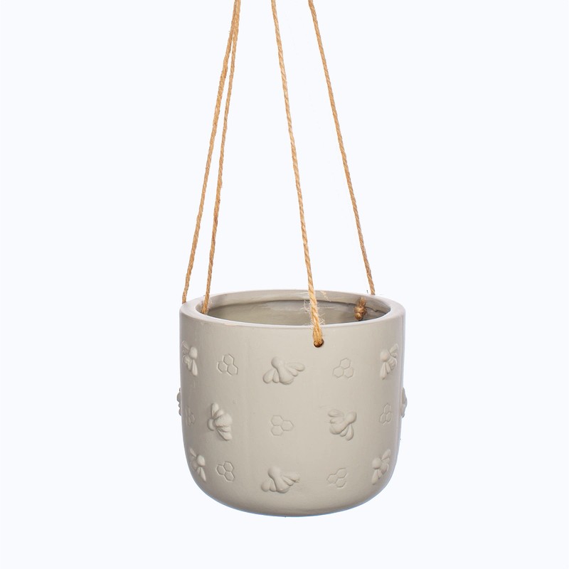 Sass & Belle Hanging Cement Planter with Bees