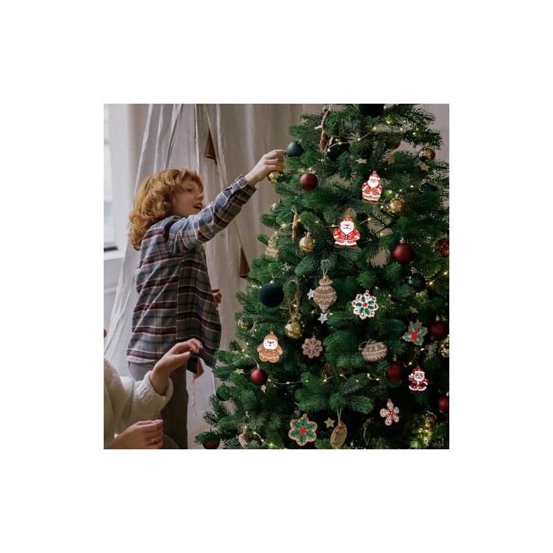 Paquete de 9 adornos de Navidad de copo de nieve