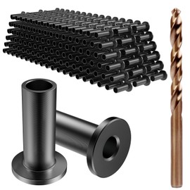 BLIKA 200 Pack Black Stainless Steel Protector Sleeves for 1/8" 5/32" or 3/16" Deck Cable Railing, for Wood/Composite Posts, T316 Marine Grade, Black Cable Railing Protector Sleeves