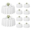 Craft And Party 10 Pack 120 Inch White Round Tablecloth,