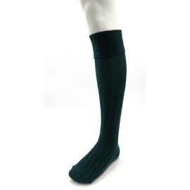 Mens Wool Kilt Hose Socks Made in Scotland Knee high traditional Scottish Occassions, Wedding, Kilt Walk, Leg Warmers Highland Wear (as8, alpha, l, x_l, regular, regular, Bottle Green)