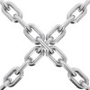2 Pcs 1/4 x 23 inch Link Chain 304 Stainless