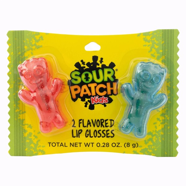 SKITTLES Sour Patch Kids Flavored Lip Gloss 2-Piece Set, Watermelon