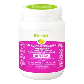 Colágeno Hidrolizado Biotina Vitamina E Keratina Life180 en Polvo de 30 Porciones Sin Sabor