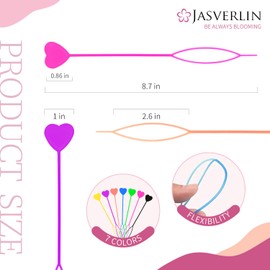 JASVERLIN Hair Beads Tool, Quick Beader Topsy Hair Tail Tool for Hair Braids Loading Beads on Hair, Kids Girls Ponytail Beading Maker 7 Color Set 15 pcs