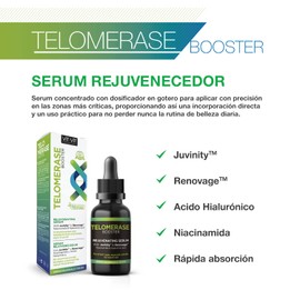 Serum Antiarrugas Telomerasa con Acido Hualurónico y Niacinamida, reduce arrugas y líneas de expresión. Antiedad vegano 30 ml Vit Vit Cosmetics