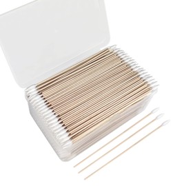 500 Count Pointed Long Cotton Swabs - 6 Inch with Storage Case - for Precise Cleaning, Touch-ups, Detailing - Ideal for Beauty, Personal Care, Crafting and Gun Maintenance