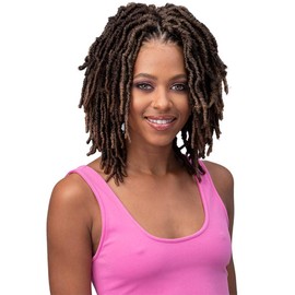 Bobbi Boss Crochet Braids African Roots Braid Collection 2X Nu Locs 8" (5-PACK, NAVY BLUE)
