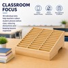 XICHENGSHIDAI 36-Slot Classroom Cell Phone Holder, Wooden Organizer