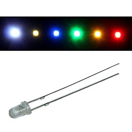 Lumonic 20 x Super Bright LEDs Type 3 mm – High Power LEDs for DIY Soldering in Red – Diameter: 3 mm