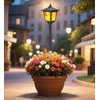 40 Inch Solar Flame Flickering Lights Outdoor, Waterproof LED Post