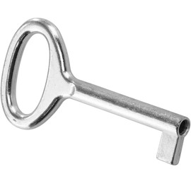 Gedotec Beard Key Cabinet Colourful Beard Key for Furniture Lock Replacement Key Decoration - Paganini | 38 mm | Brass Silver Nickel-Plated | 1 Piece - Design Furniture Key Euro Lock for Drawers