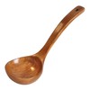 FJNATINH Wooden Ladle with Long Handle, Handmade Soup Ladle for