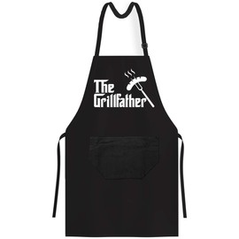 OM3® BBQ Aprons Aprons Kitchen Apron for Adults Unisex, Black (5)