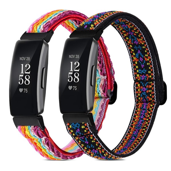 Attbbon 2 Pack Stretchy Bands Compatible with Fit bit Inspire